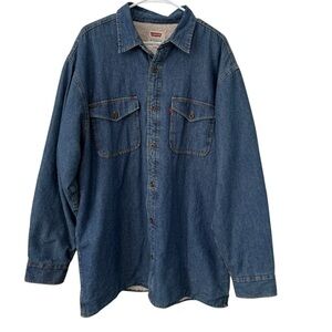 Levi's Haywood Sherpa Lined Denim Shacket size large regular